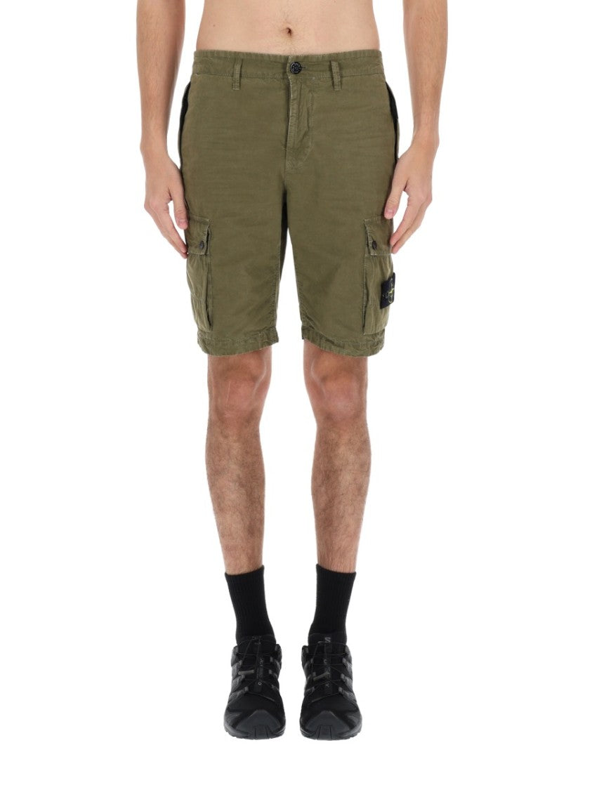 Stone Island Cotton Multiple Flap Shorts