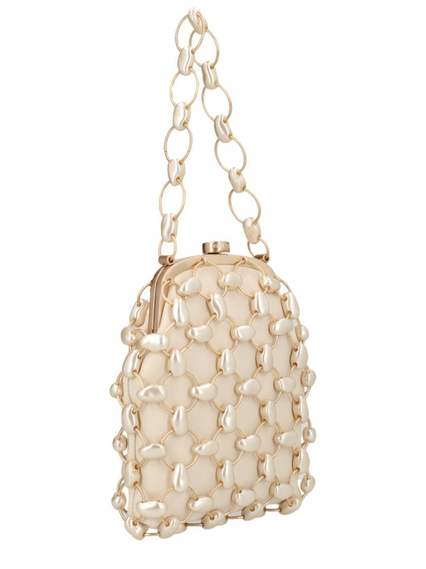 Cult Gaia Brielle Sheep Leather Linked Beads Handbag