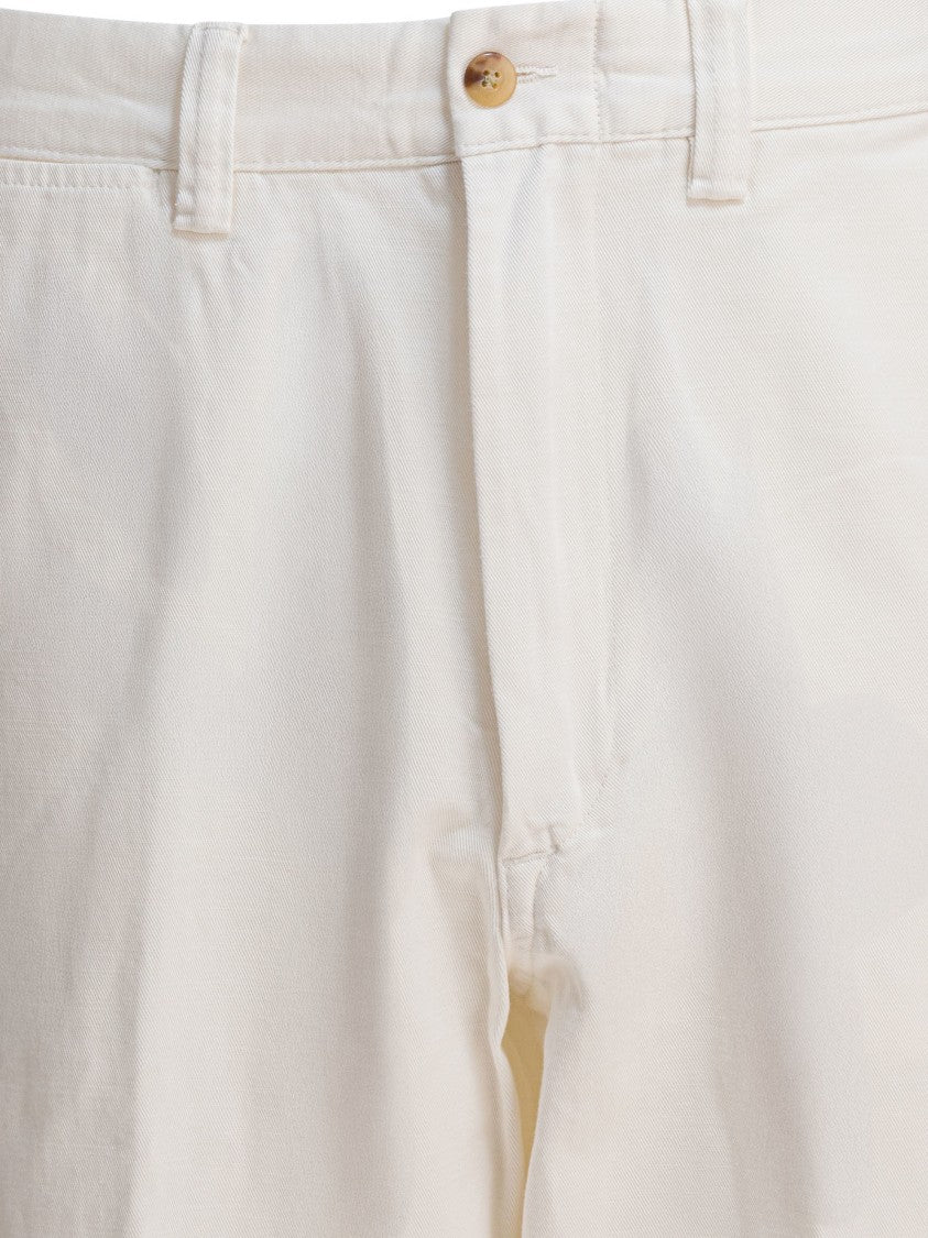 Polo Ralph Lauren Straight Leg Trousers With Mid-Rise Waist