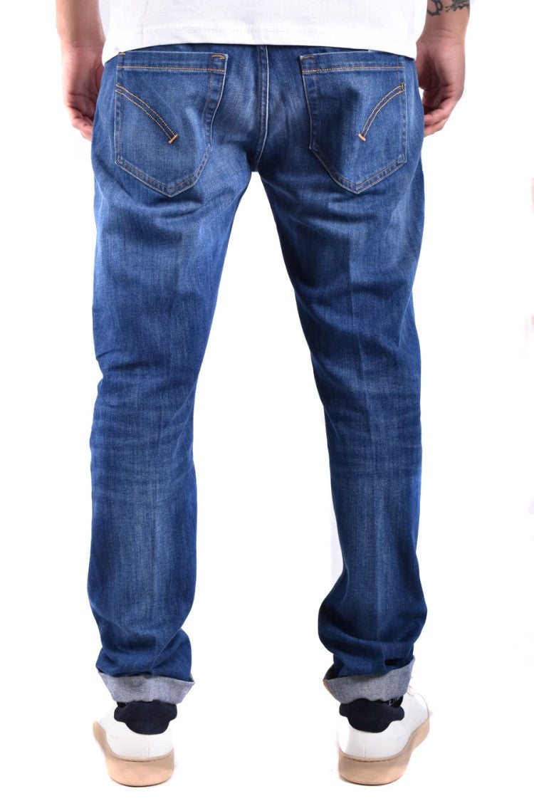 Dondup Straight-Leg Blue Denim Jeans With Classic Five-Pocket Design