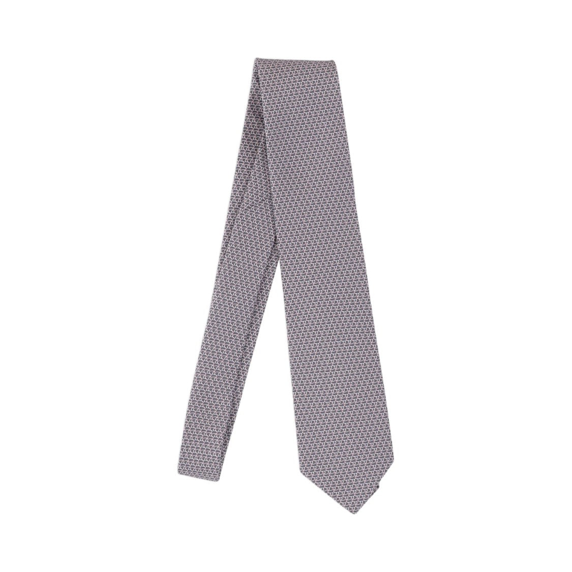Salvatore Ferragamo Silk Tie With Geometric Pattern