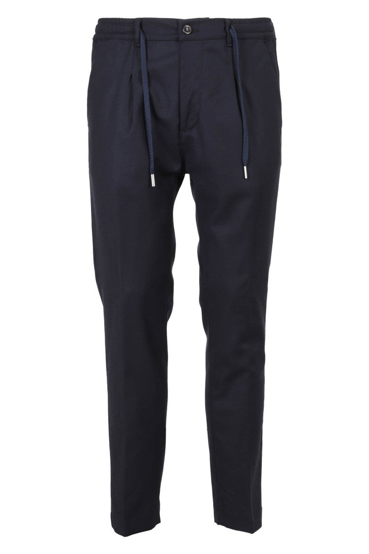 Cruna Midnight Blue Tailored Pants With Drawstring
