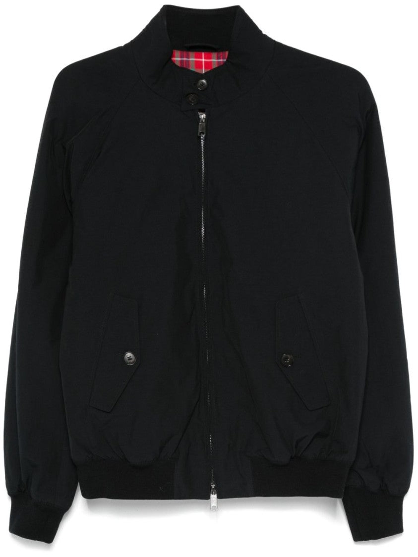 Baracuta Classic Zip-Up Bomber Jacket With Flap Pockets