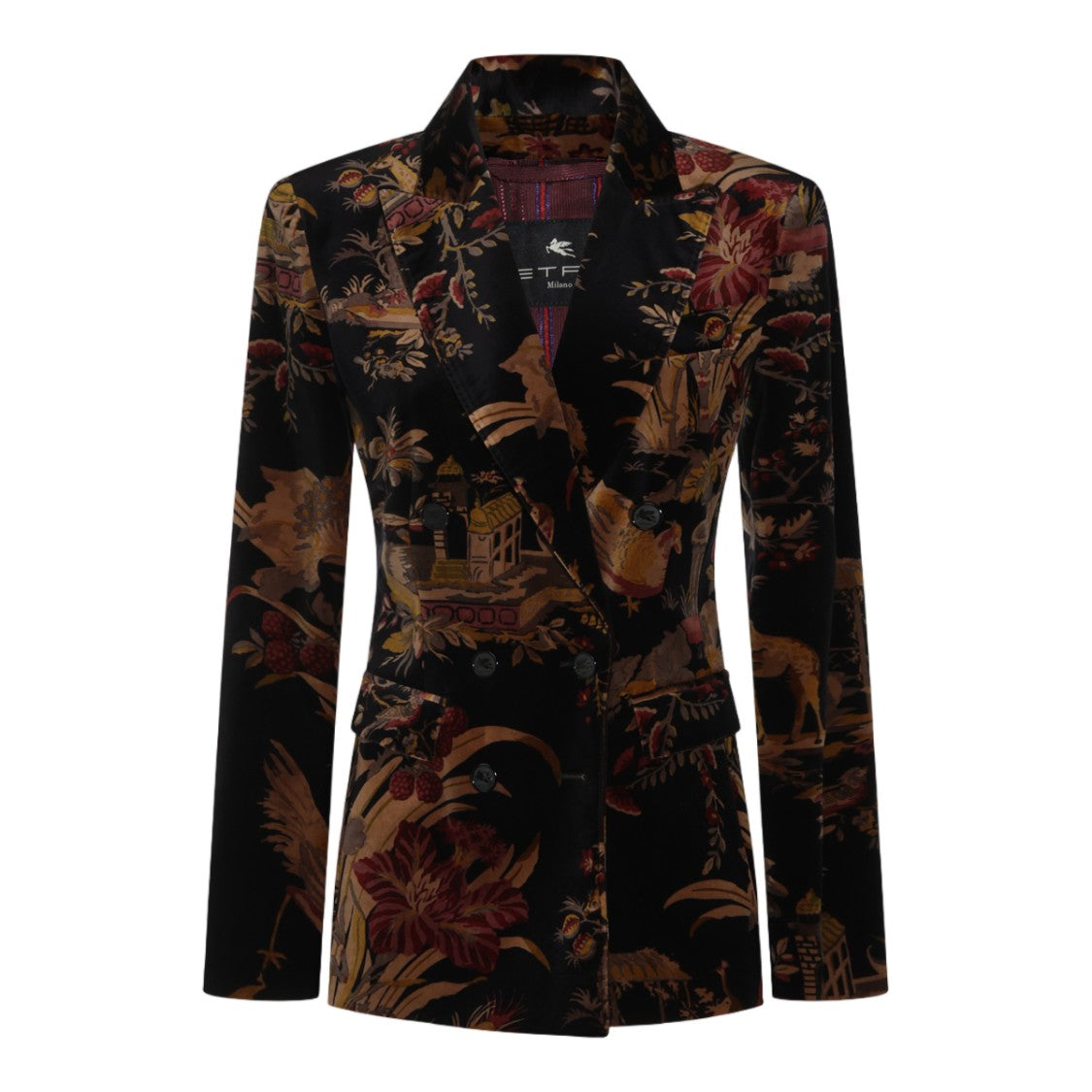 Etro Intricate Floral Pattern Tailored Jacket
