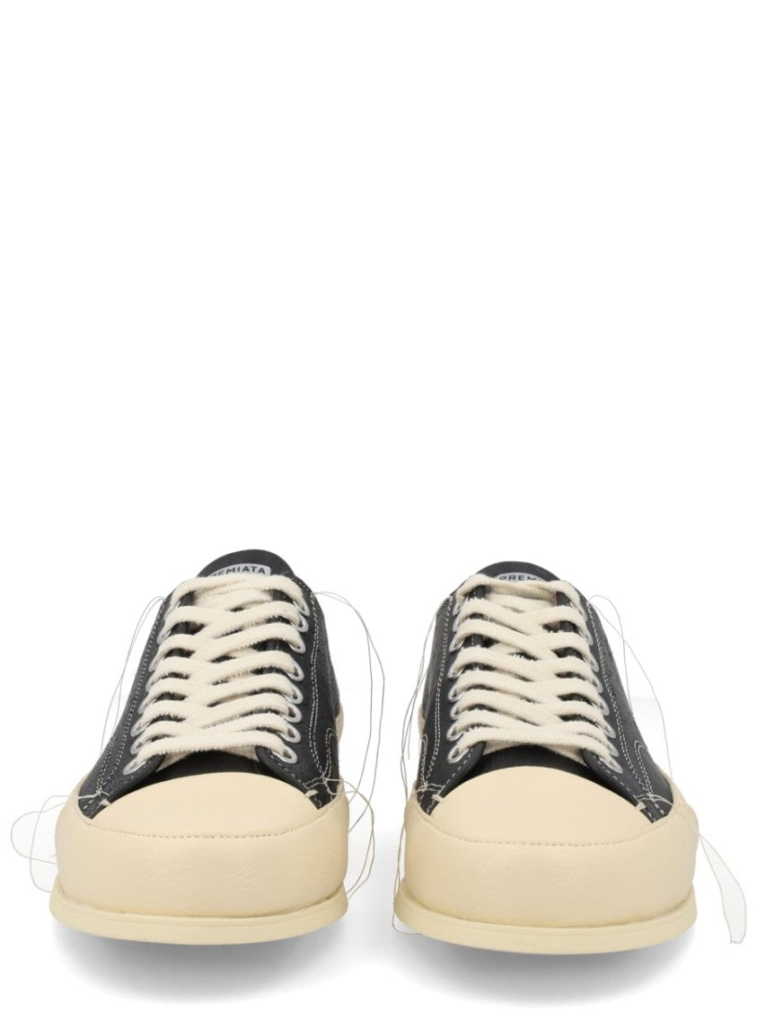 Premiata Vincent Black Calfskin Low Sneakers