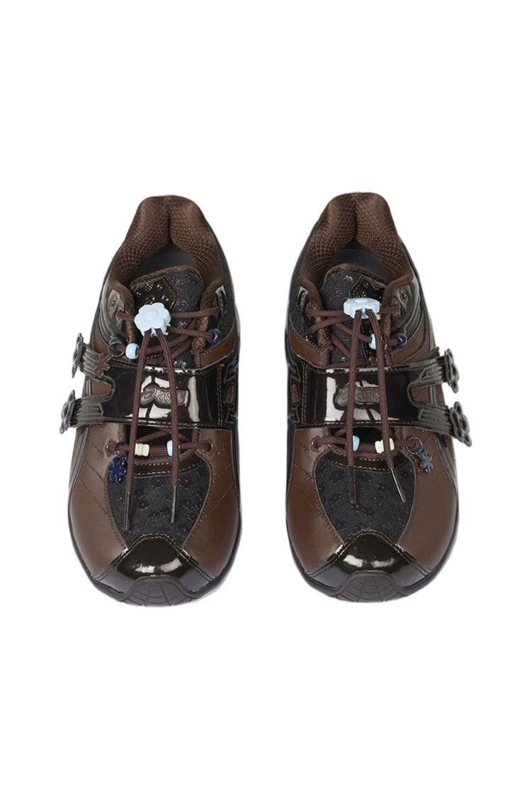 Asics Black Gel-Kinetic Mesh Mary Jane Sneakers