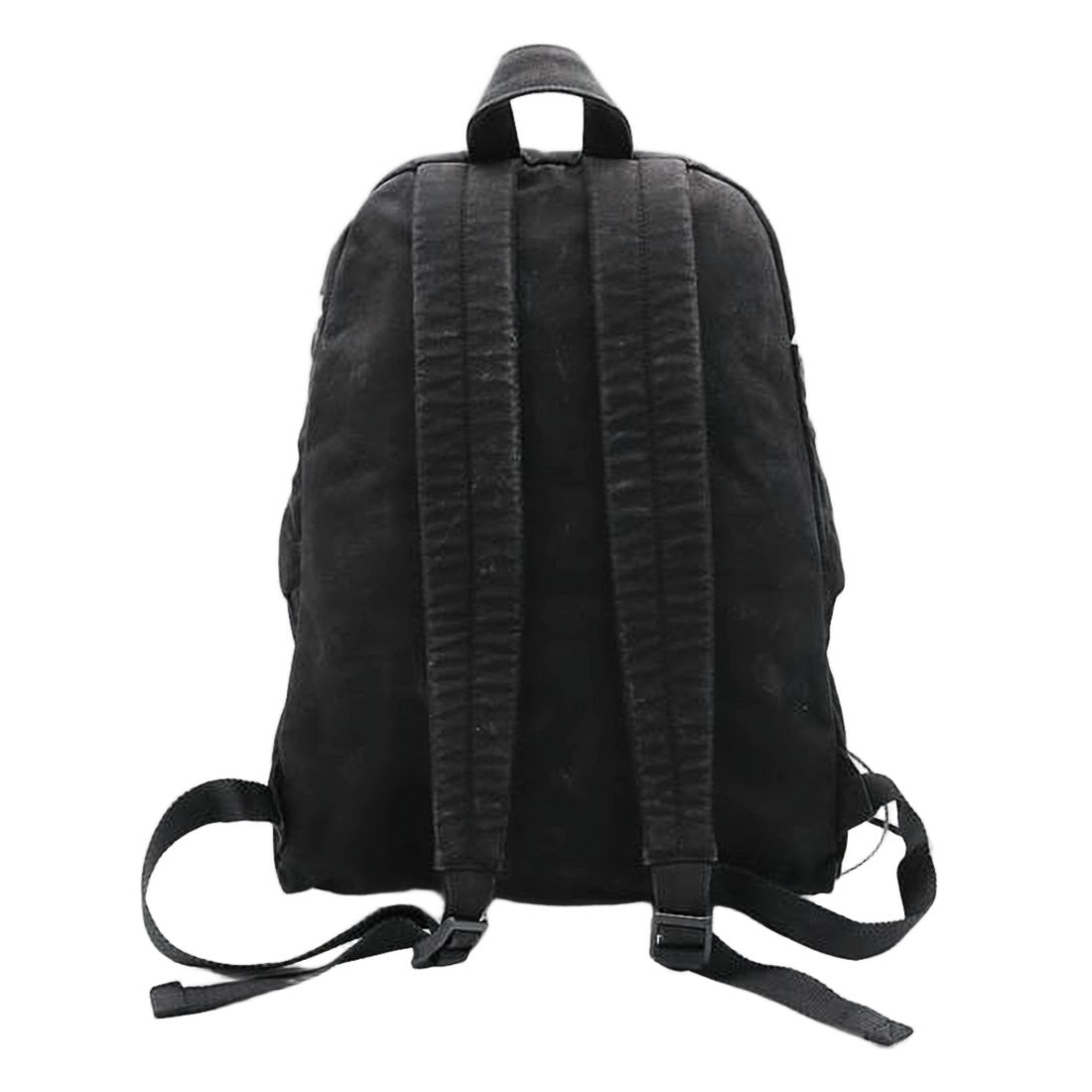 Balenciaga Spacious Cotton Backpack With Double Zipper Closure And Bold Lettering