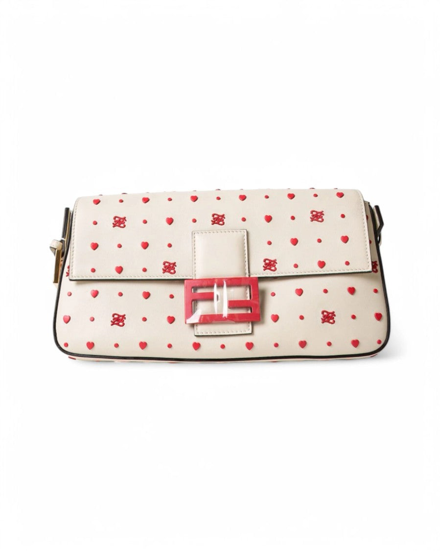 Fendi Medium Love Baguette With White