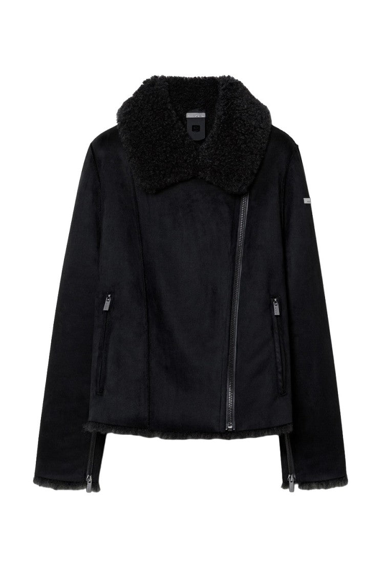 Rrd Black Asymmetric-Zip Biker Jacket