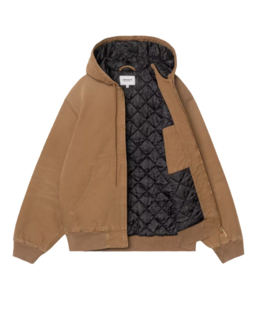 Carhartt Wip Brown Dearborn Canvas Hooded Quilted Jacket