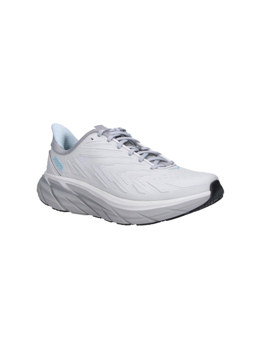 Hoka Grey Clifton Utl Fabric Sneakers