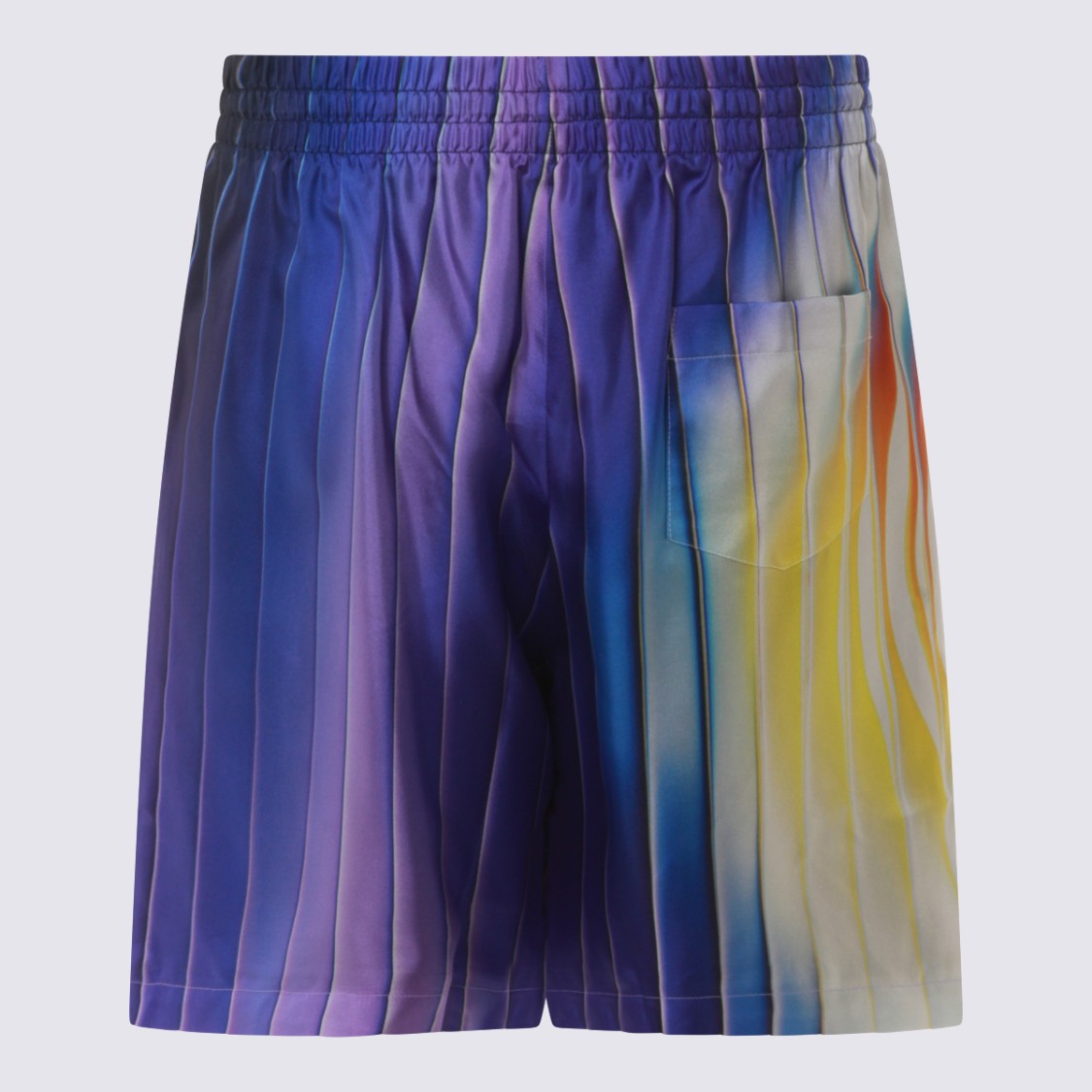 Casablanca Pleated Gradient Shorts With Bold Circular Pattern