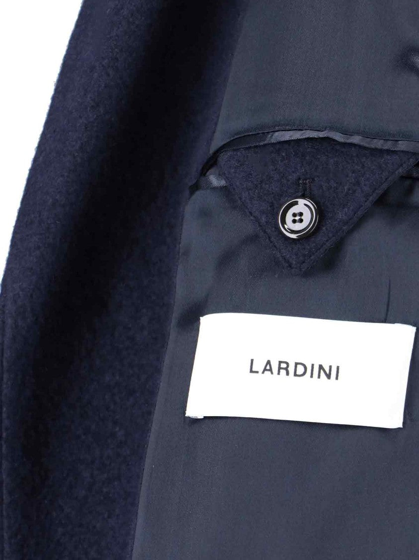 Lardini Single-Breasted Coat – Navy