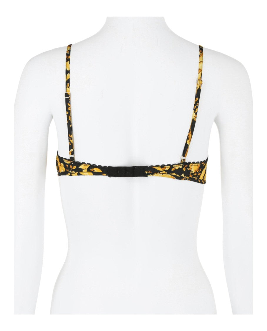 Versace Barocco Printed Silk Bralette
