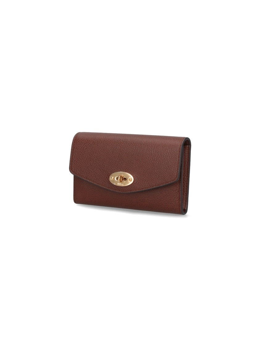 Mulberry Darley Medium Wallet In Brown Pebbled Leather