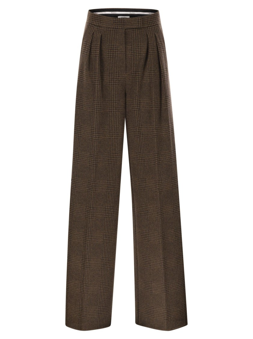 Max Mara Ponza - Patterned Wool And Cotton Jersey Trousers