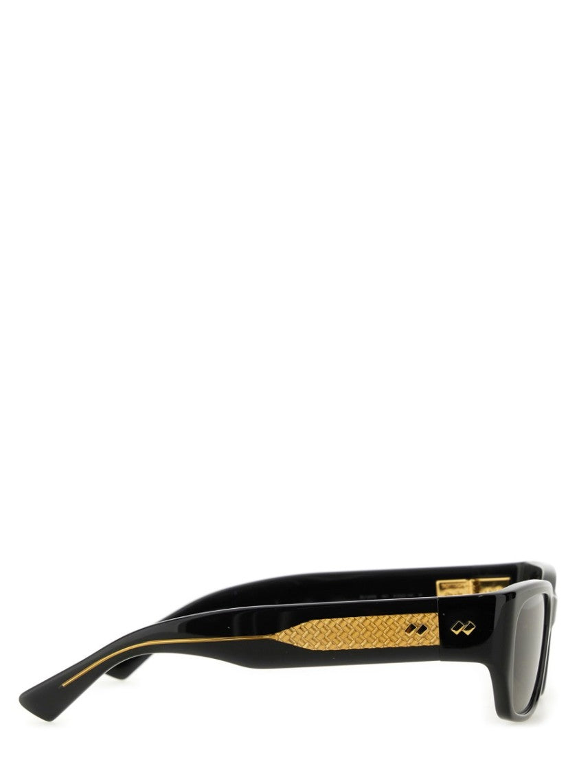 Bottega Veneta Braided Gold-Tone Square Sunglasses