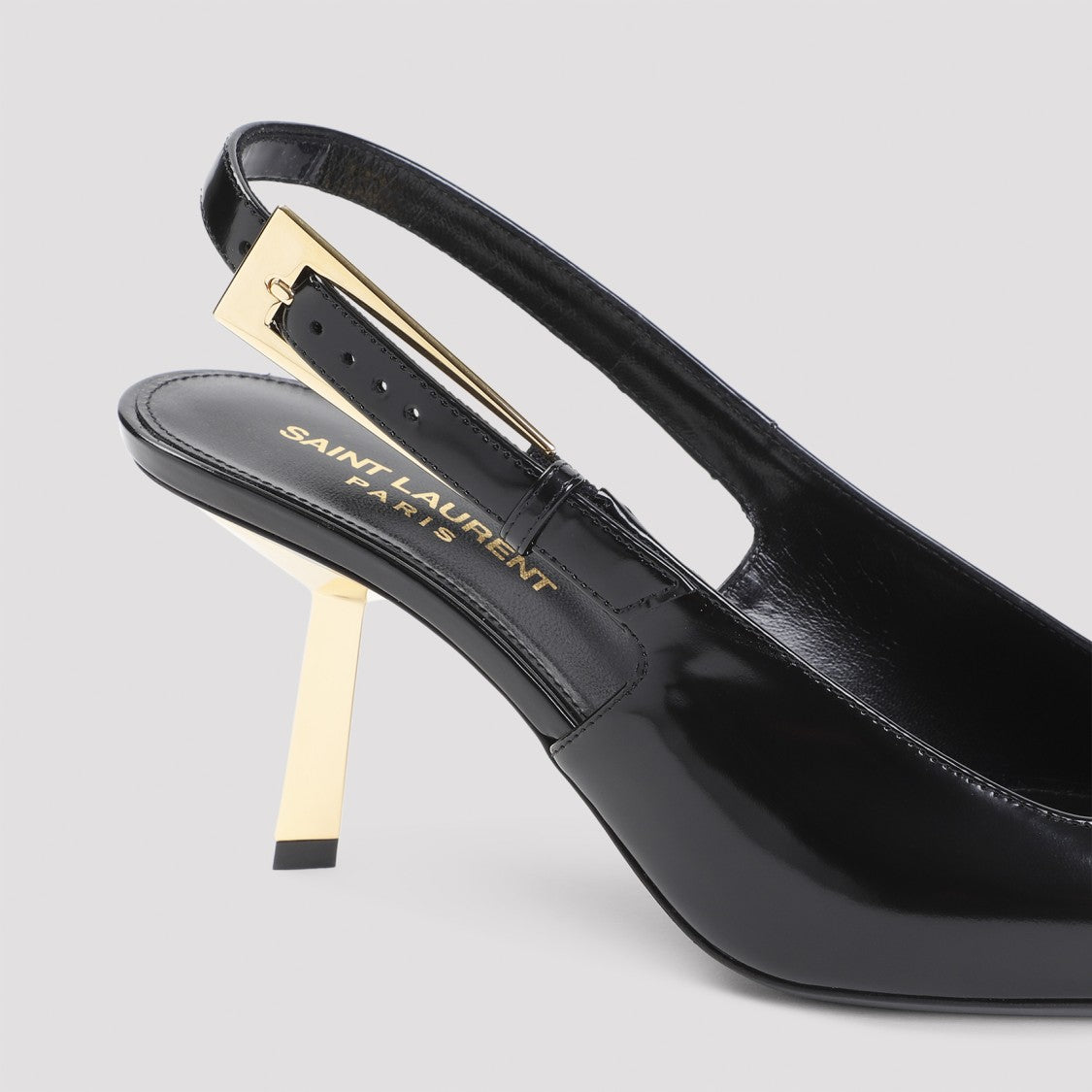 Saint Laurent Black Leather Lee 75 Pump