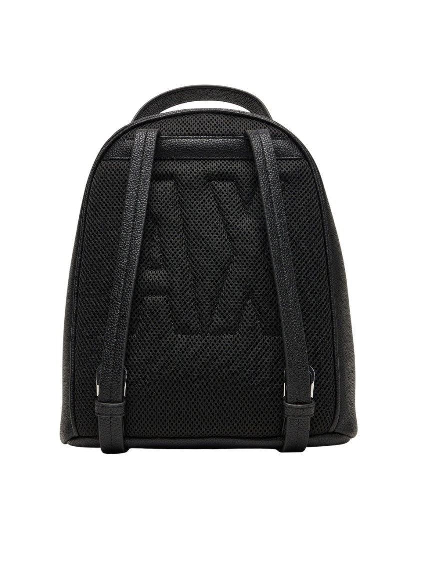 Armani Exchange Textured Black Polyester Backpack