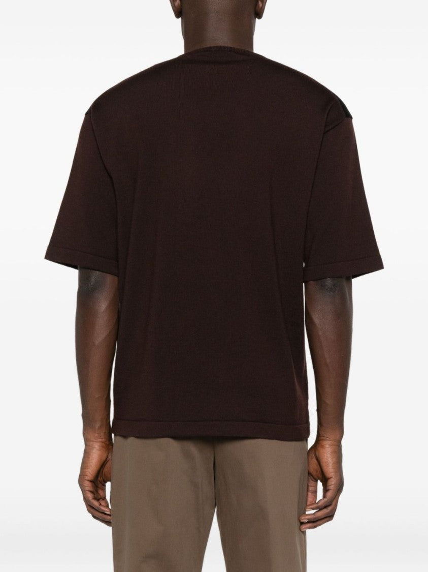 Lanvin Contrasting Panel Cotton T-Shirt