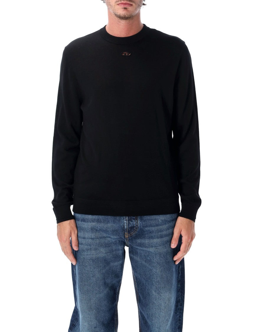 Diesel Minimalist Ribbed Knit Crewneck Sweater