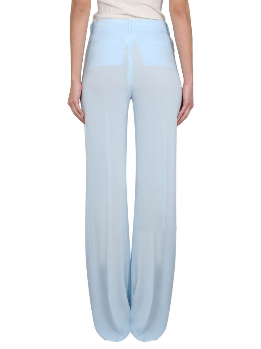 Max Mara Tailored Viscose Pants With Button Closure