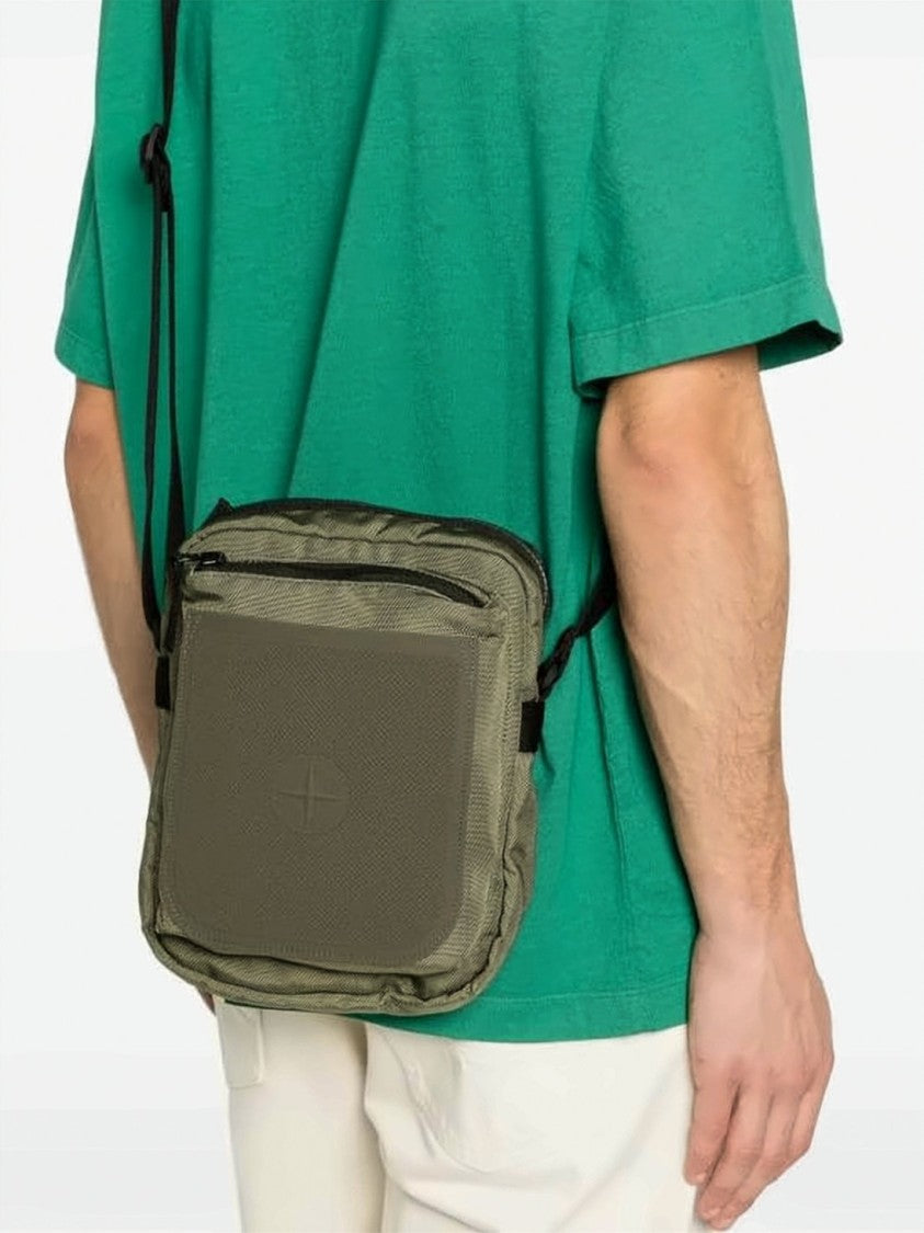 Stone Island Olive Green Nylon Panama Accessory Pouch With Embossed Logo