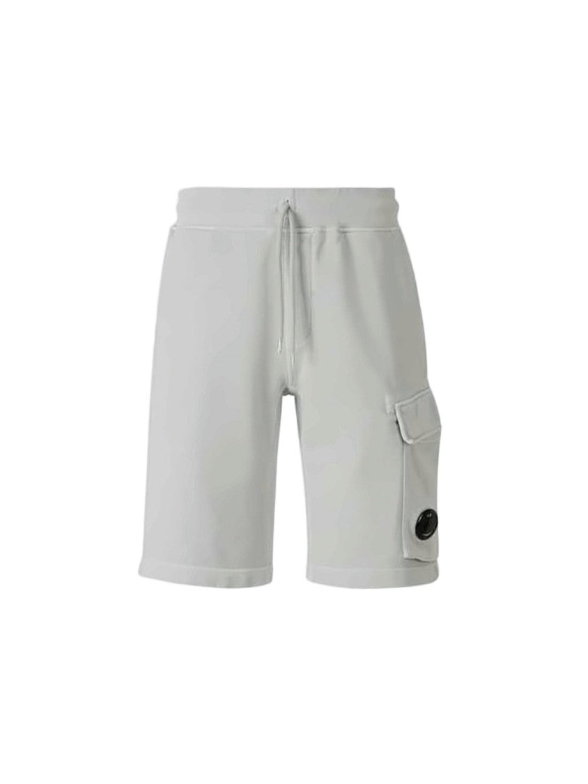 C.P. Company Minimalist Grey Shorts With Distinctive Logo Patch