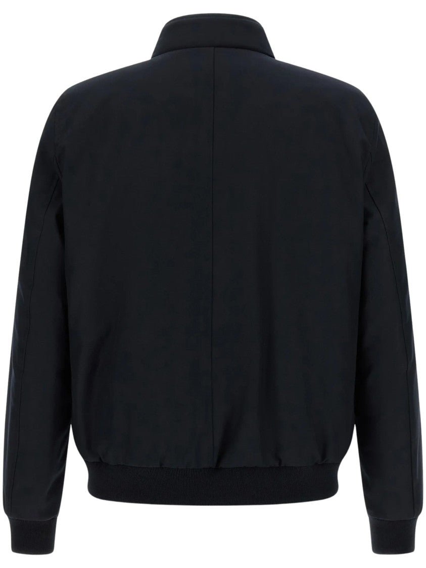 Moorer Sophisticated Janos Bomber Jacket With High Collar And Subtle Branding