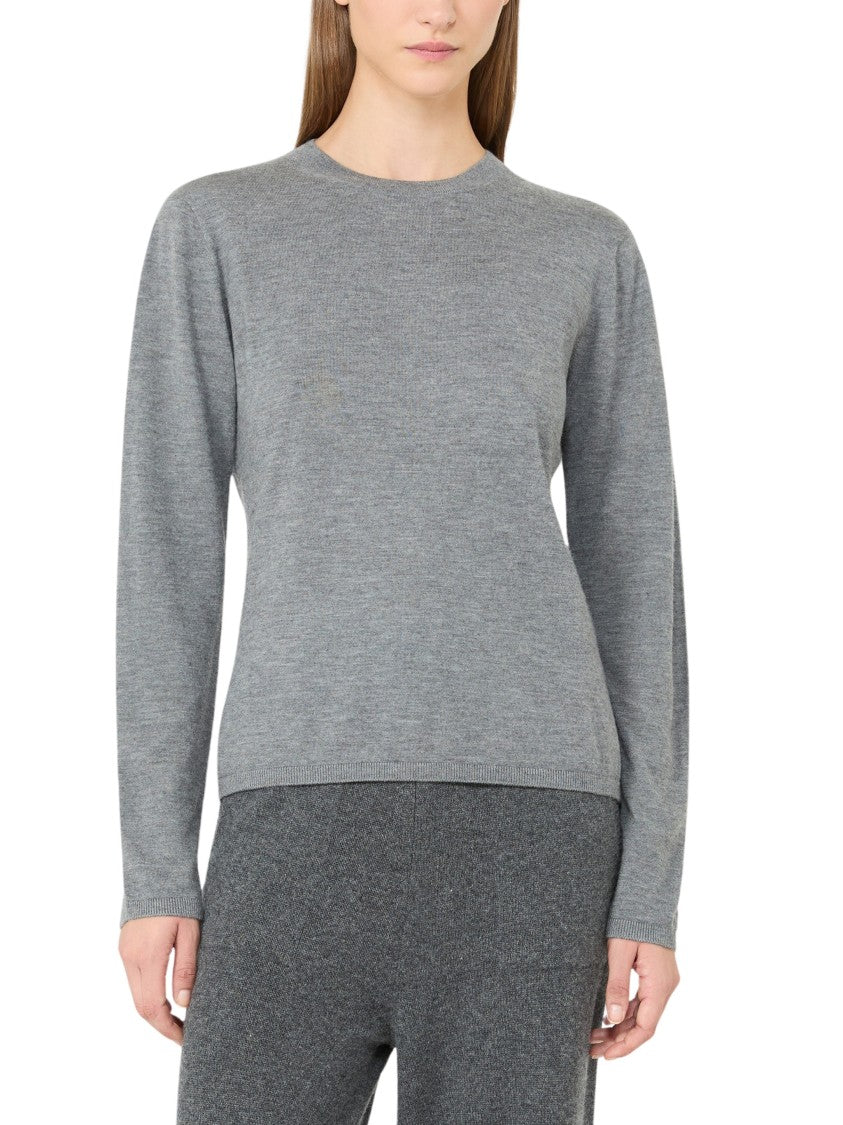 Max Mara Long-Sleeved Cashmere Sweater With Classic Crew Neckline