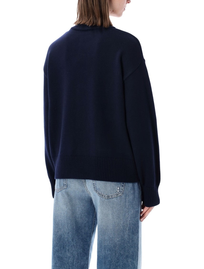 Ami Paris Ami De Coeur Cardigan Sweater