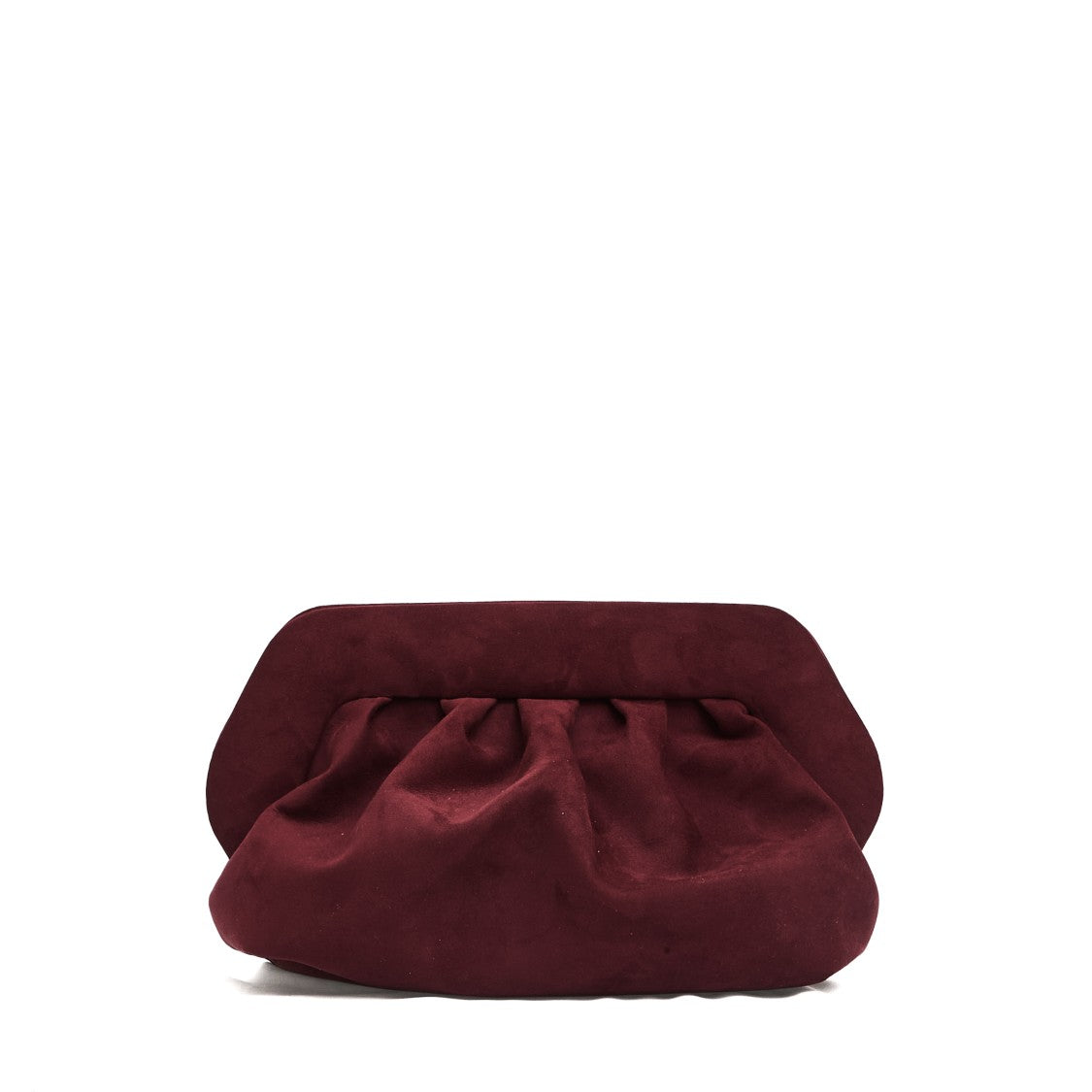 Themoirè Clutch Vegan Suede Bordeaux