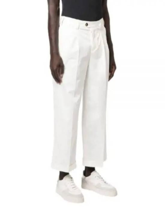 Pt Torino Straight-Leg White Pants With Minimalist Design