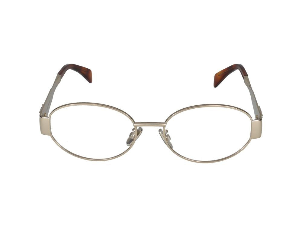 Celine Gold Cl50140u Round Metal Eyeglasses