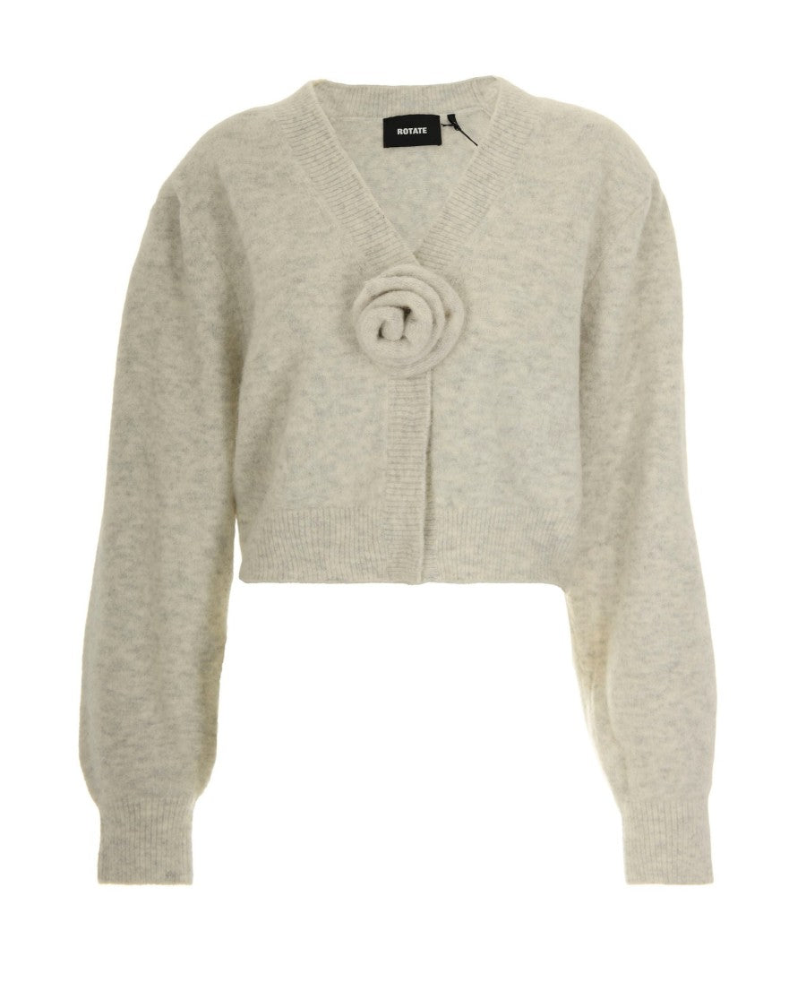 Rotate Light Grey Knit Cardigan
