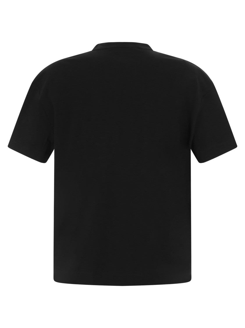 Brunello Cucinelli Stretch Cotton Jersey T-Shirt With Shiny Shoulders