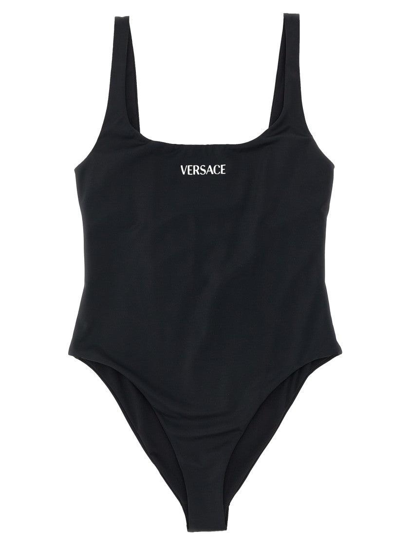 Versace ' Logo' One-Piece Swimsuit