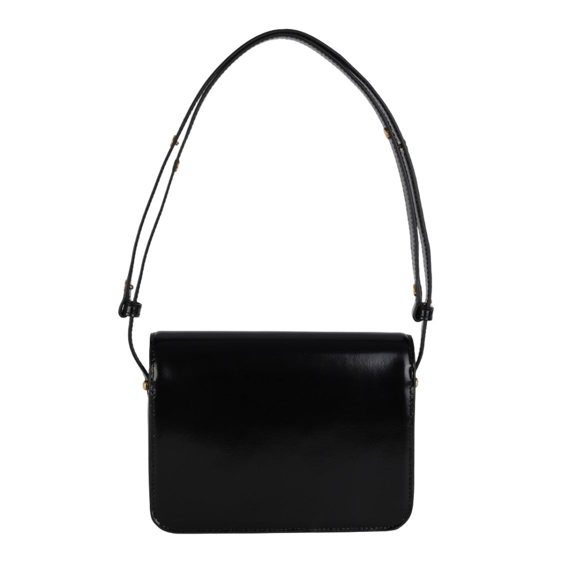 Tory Burch Rectangular Black Shoulder Bag With Gold-Tone Emblem