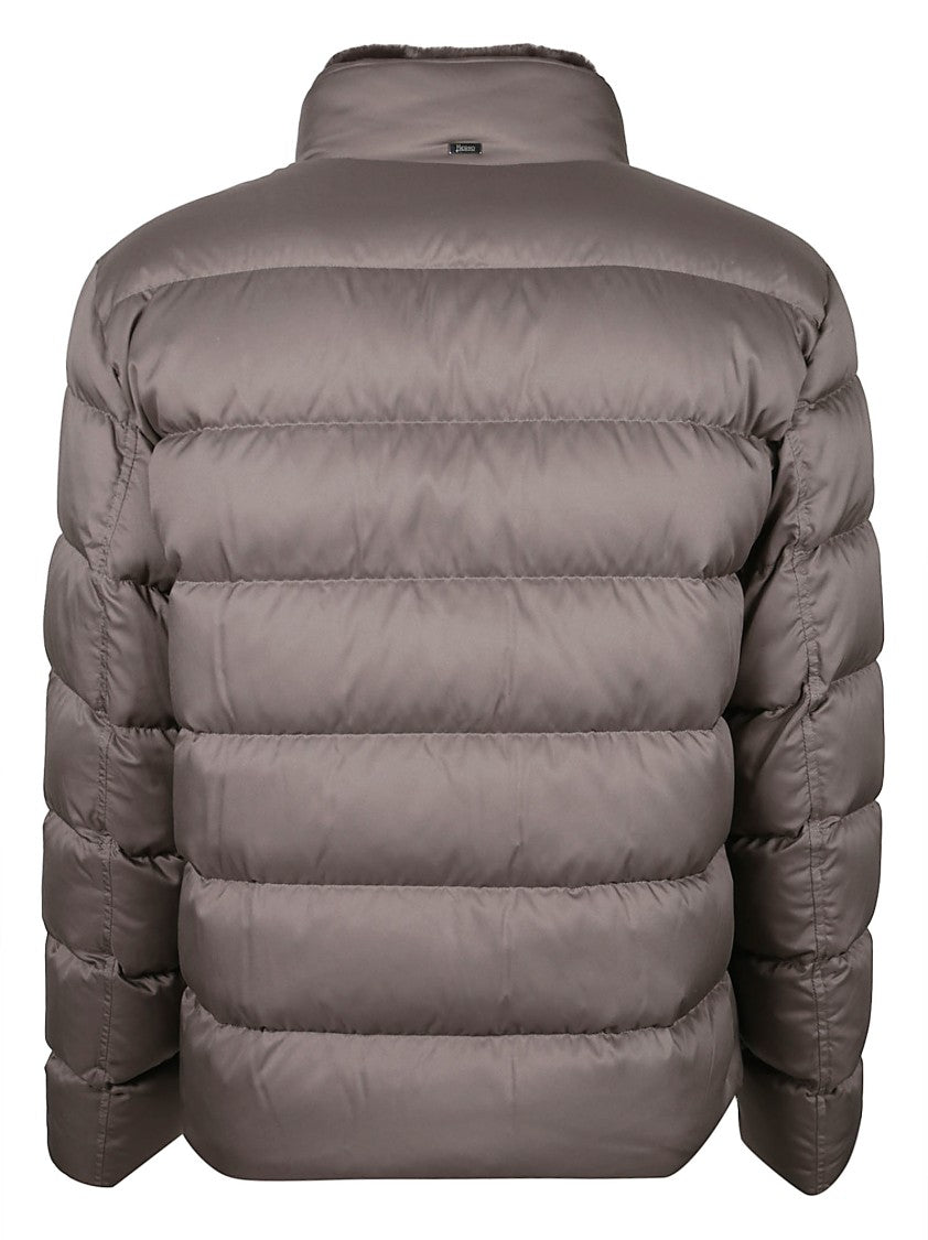 Herno Arendelle Quilted Brown Bomber Jacket