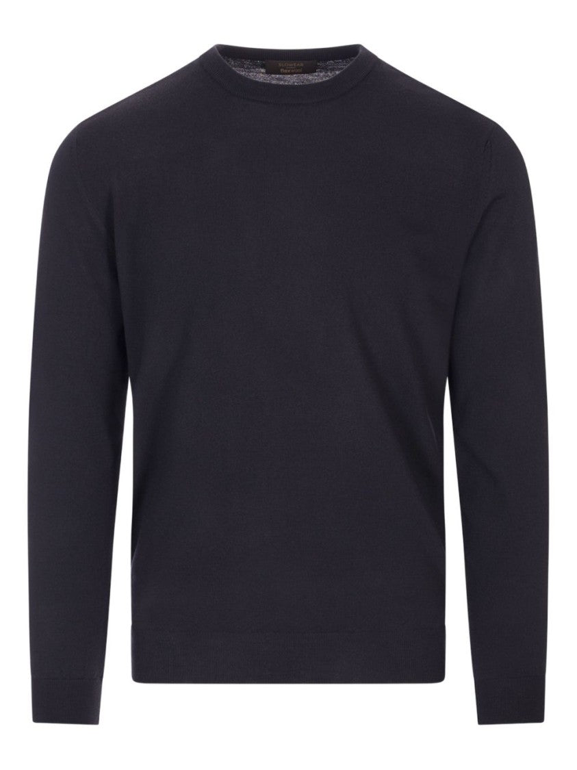 Zanone Crew Neck Sweater With Minimalist Design And Fitted Silhouette