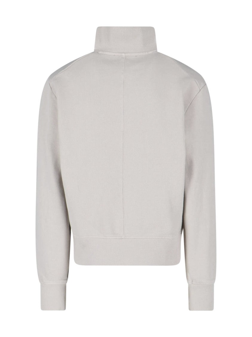 Entire Studios Cream Port High-Collar Cotton Sweatshirt