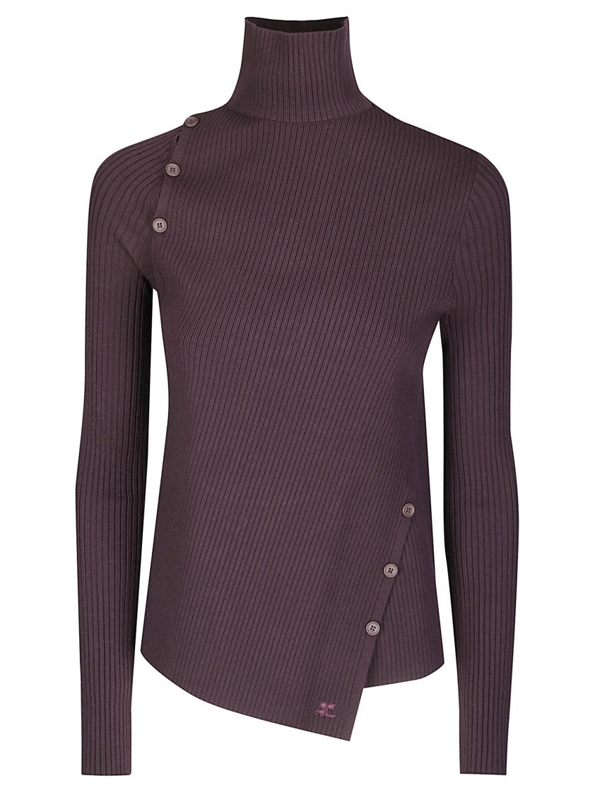 Courrèges Oblique Butonned Sweater
