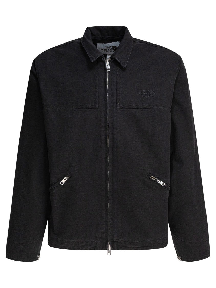 The North Face Black Cotton Jacket With Classic Collar