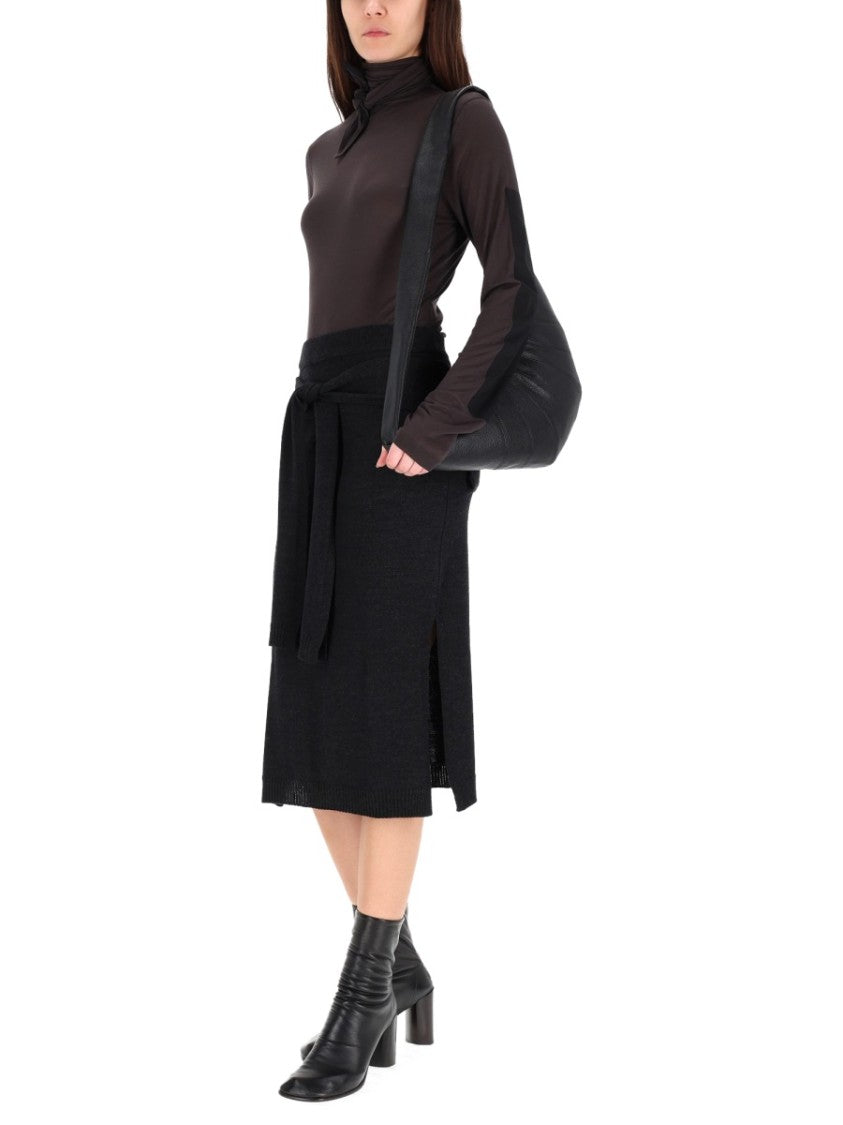 Lemaire High-Neck Tied Scarf Viscose-Silk Top