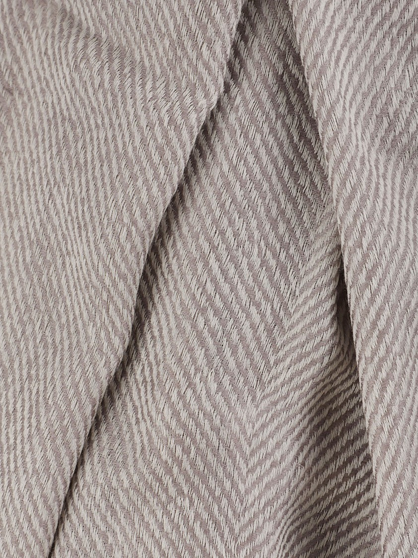 Altea Herringbone Patterned Wool-Silk Scarf