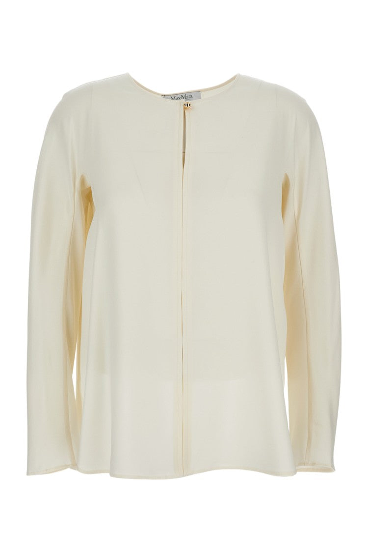 Max Mara Soft Silk Shirt With Crew Neck