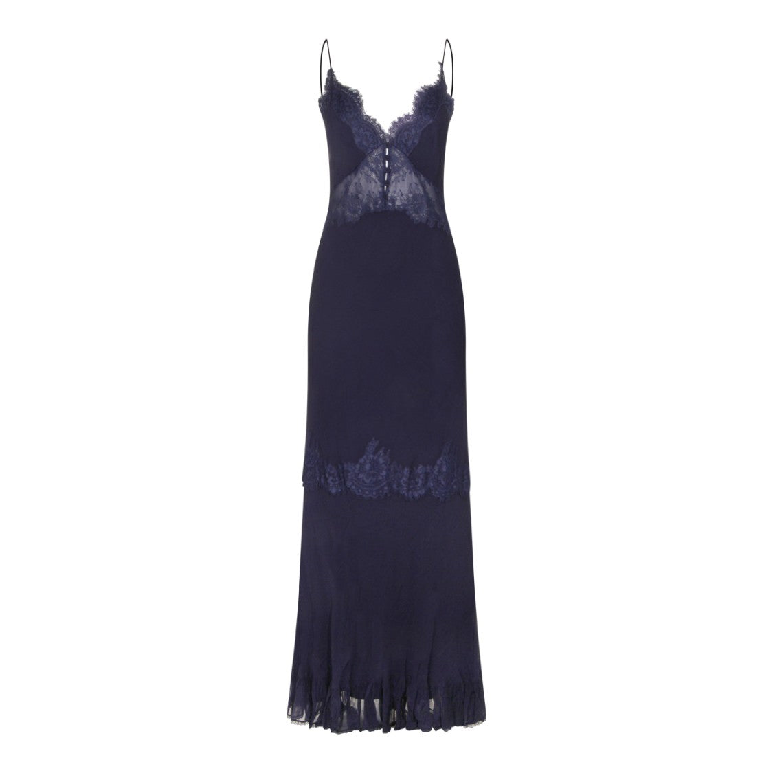Self-Portrait Blue Lace Maxi Dress