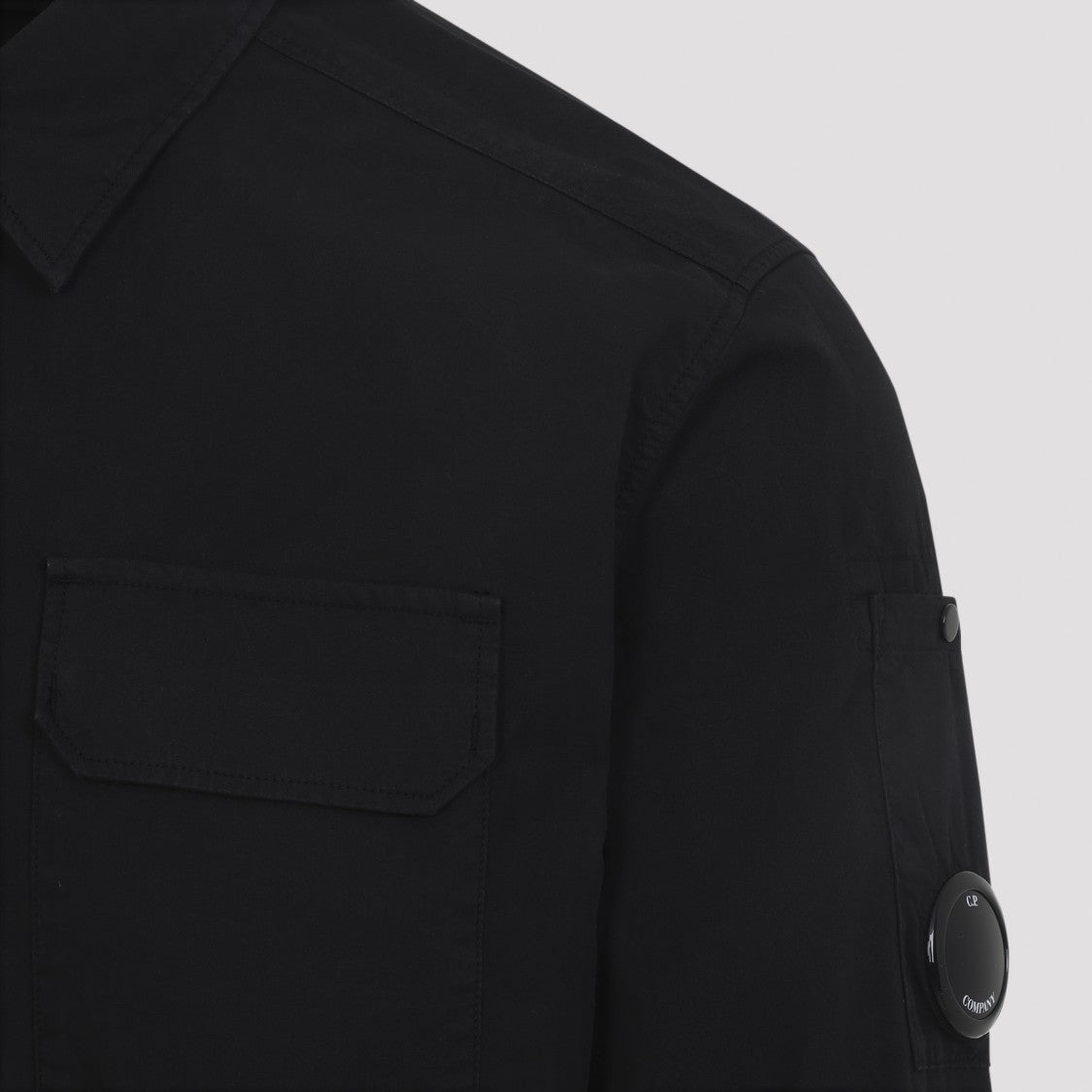 C.P. Company Casual Black Shirt With Classic Collar