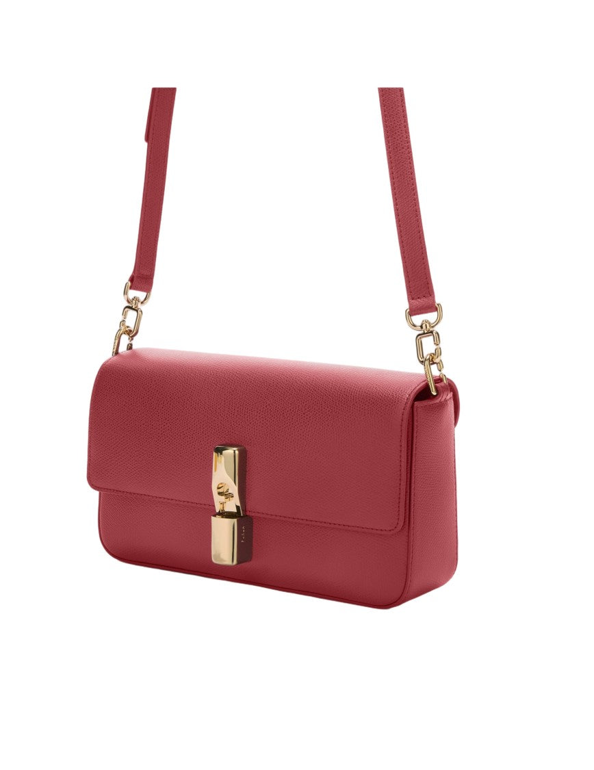 Furla Iride S Leather Bag, Cherry Color