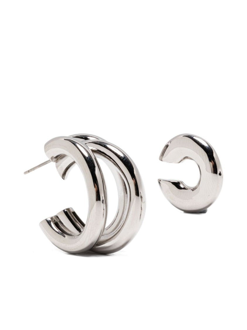 Rabanne Polished Silver Hoops